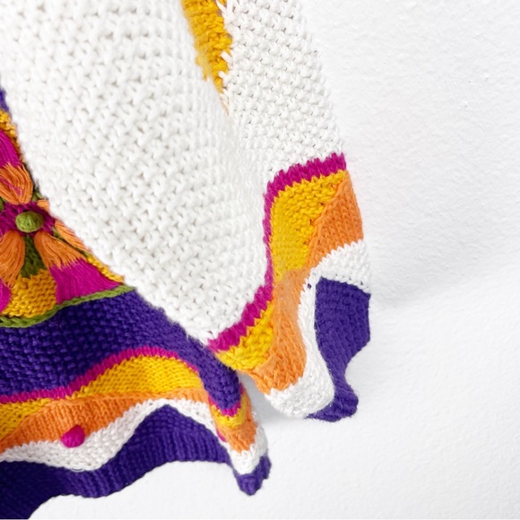 I.B. DIFFUSION Multicolored Graphic Prints Long Sleeves Knit Sweater Size Medium - Picture 9 of 10